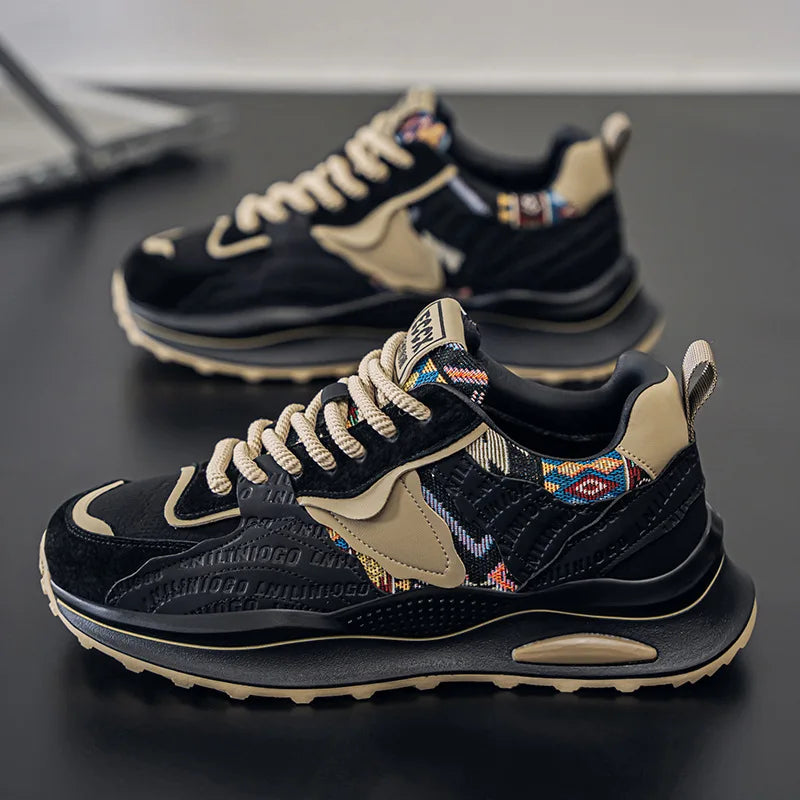Men's Shoes Spring New Casual Versatile Comfortable Fashion Trend Niche Non-slip Wear-Resistant Retro Sneakers