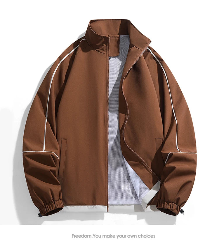 New Men's Jacket 2025 Spring Autumn Thin Windproof Jacket Men's Casual Mountaineering Camping Waterproof Coat Men Clothing