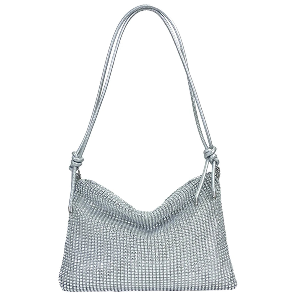 Bolso Bandolera Brillante para Mujer, Elegante Bolso de Hombro con Brillantina, Bolso de Mano con Cadena a la Moda, Bolso Tote para Damas, Chic Clutch de Noche para Bodas