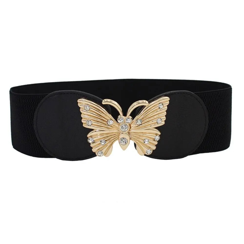 Black Stretch Corset Waist Belt