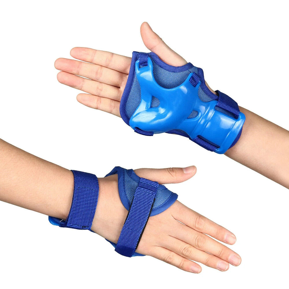 7Pcs/Set Kids Roller Skating Bicycle Helmet Knee Wrist Guard Elbow Pad Set for Children Cycling Sports Protective Guard Gear Set