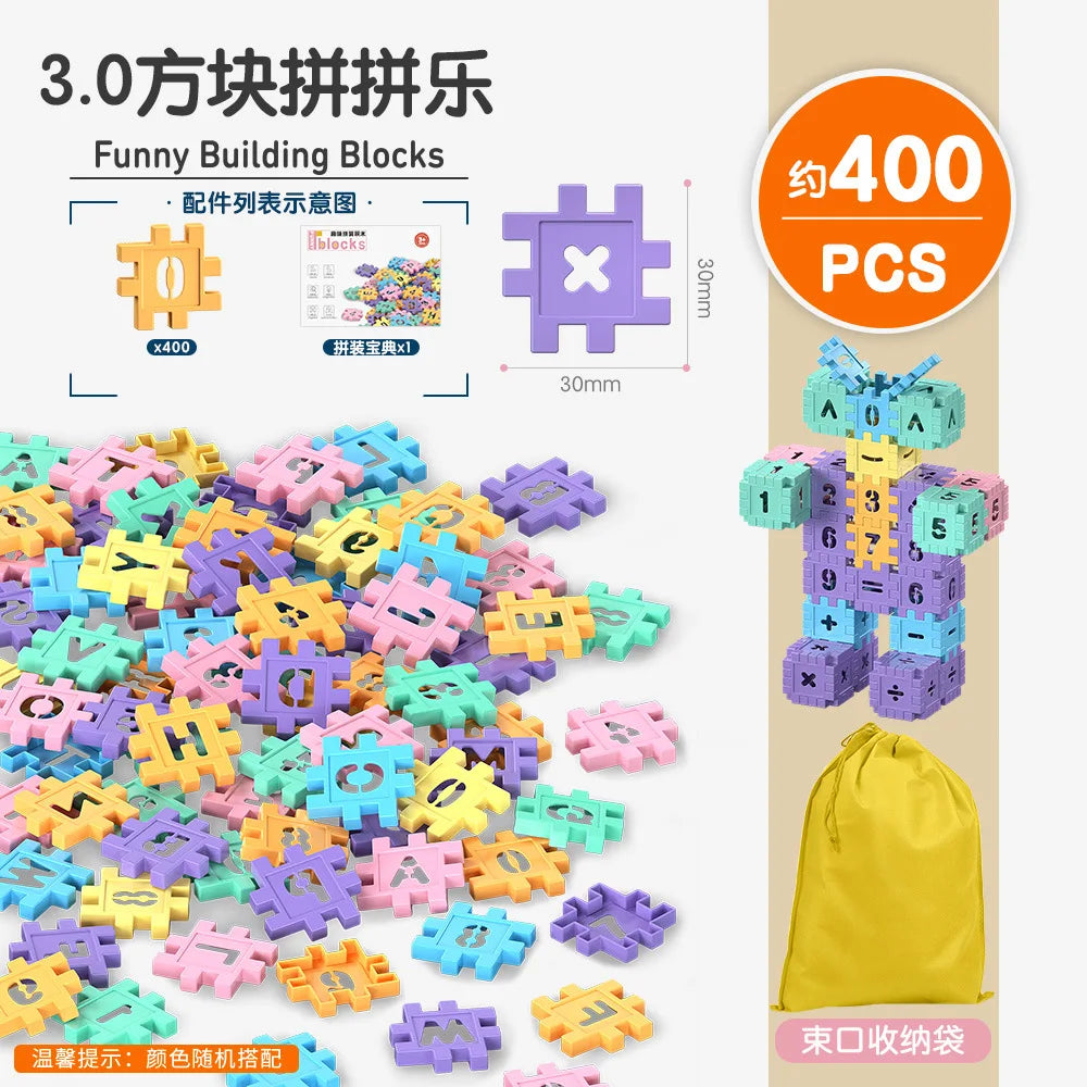 Blocs de construction emboîtables pour enfants, jouet amusant et éducatif, ensemble de construction pour compétences, jouets éducatifs, cadeau, puzzle numérique à faire soi-même