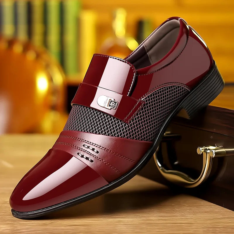 Zapatos Oxford de vestir para hombre – Laca de lujo y puntera afilada