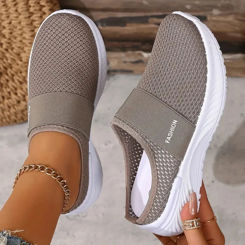 New Women Mesh Walking Breathable Slip on Comfortable Casual Shoes Working Flats Outdoor Lazy Sneakers Women Zapatos De Mujer
