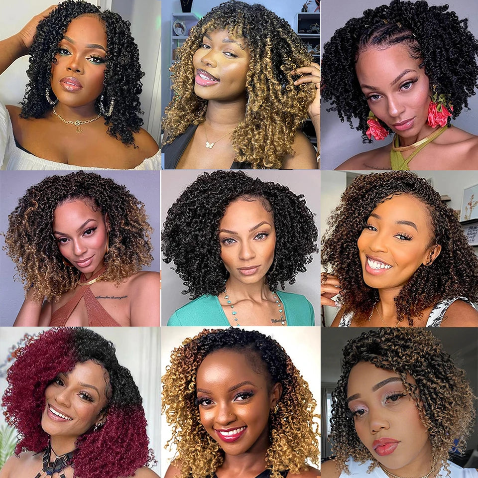 Yanky Twists Crochet Hair Blonde Ginger 1B30 Ombre Red Natural 1B 4 T30 Yanky Twist Curls Crochet Hair Extension For Black Women