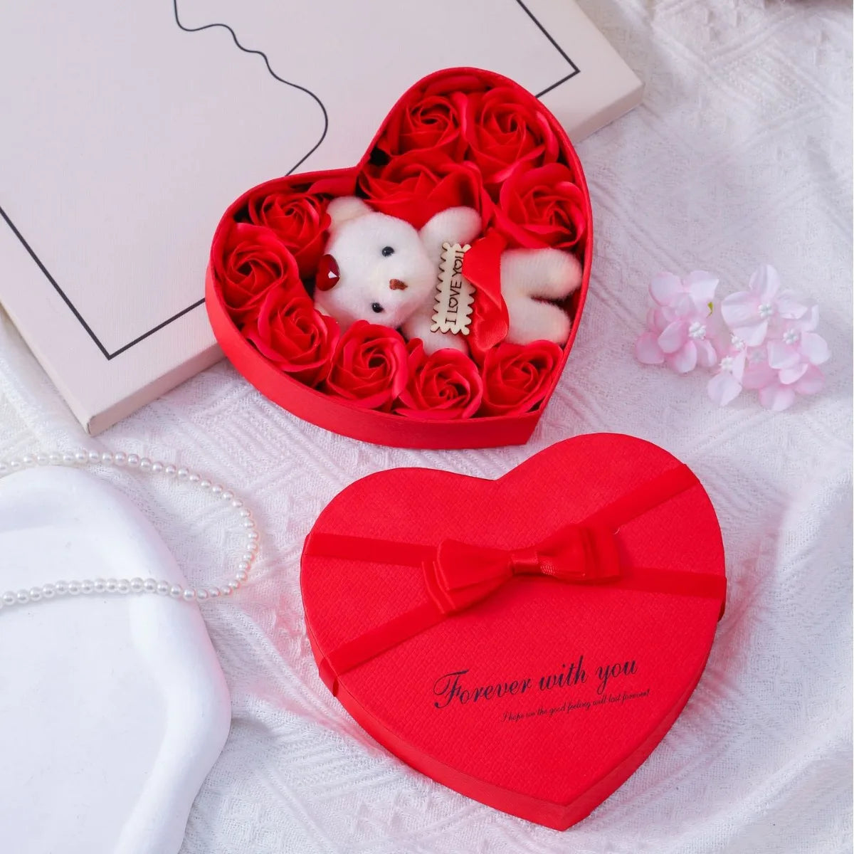 Caja de regalo de jabón Oso Rosa