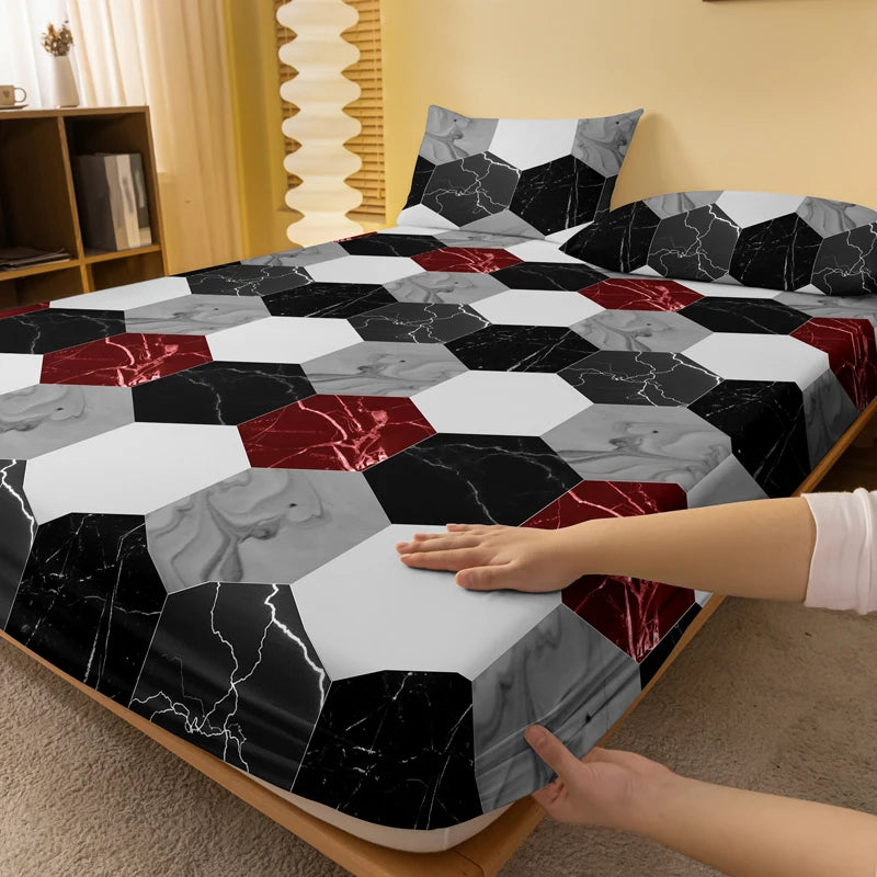Geometric Matte Fitted Sheet