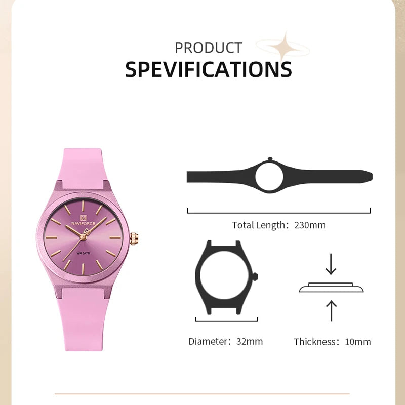 NAVIFORCE Women Watches Luxury High Quality Quartz Watch Ladies Creative Clocks Waterproof Female Wristwatches Relogio Feminino