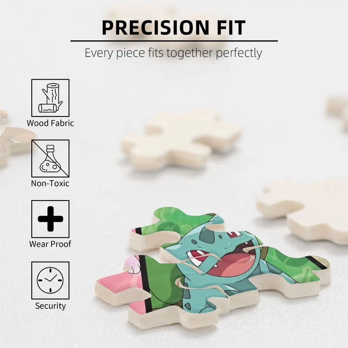 Pokemon Characters Pikachu Cartoon Wooden Puzzles for Children Jigsaw Puzzles 300 Pieces Educational Toys Gift for Kids