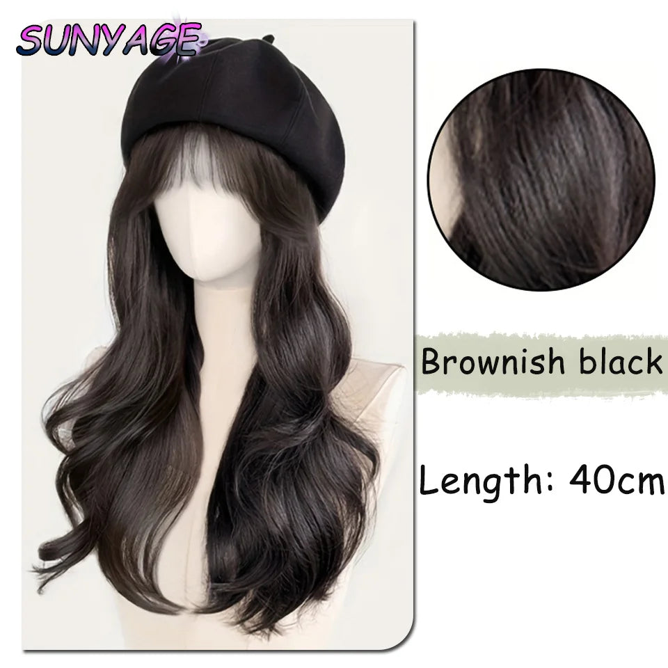 Gorro con peluca y extensión de cabello