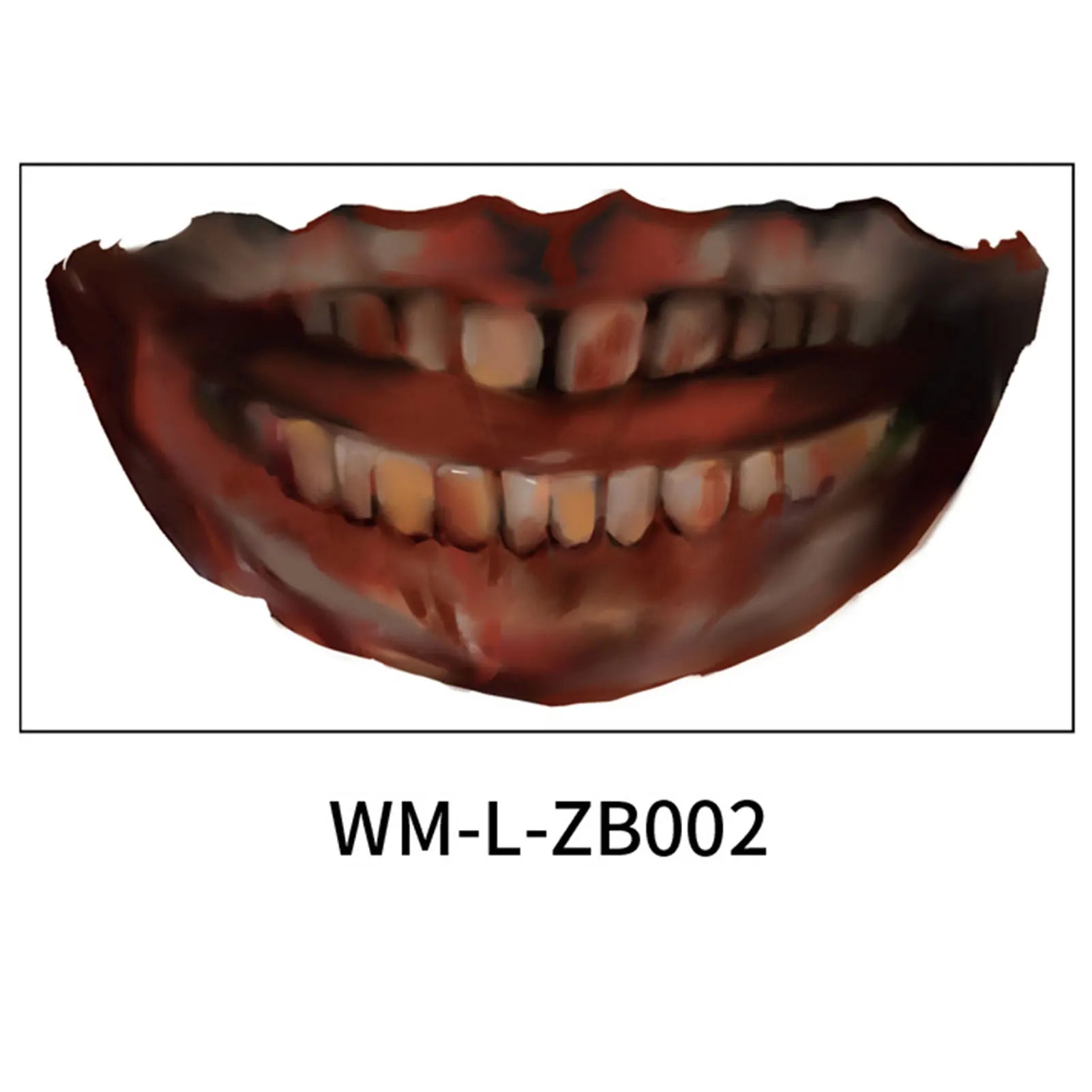 Halloween Mouth Tattoo Stickers 10PCS Scary Lip Fake Tattoos for Party Decoration DIY Horror Cosplay Makeup