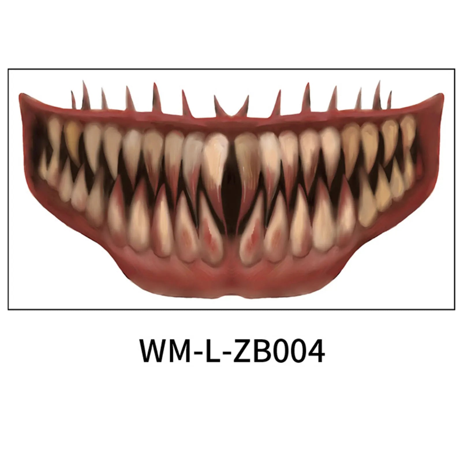 Halloween Mouth Tattoo Stickers 10PCS Scary Lip Fake Tattoos for Party Decoration DIY Horror Cosplay Makeup