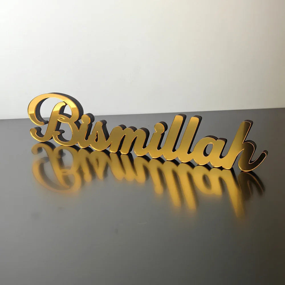 Ramadan Bismillah Acrylic Wooden Ornament Eid Mubarak Home Decoration Islamic Muslim Party Supplies Alhamdulillah Mashallah 2025
