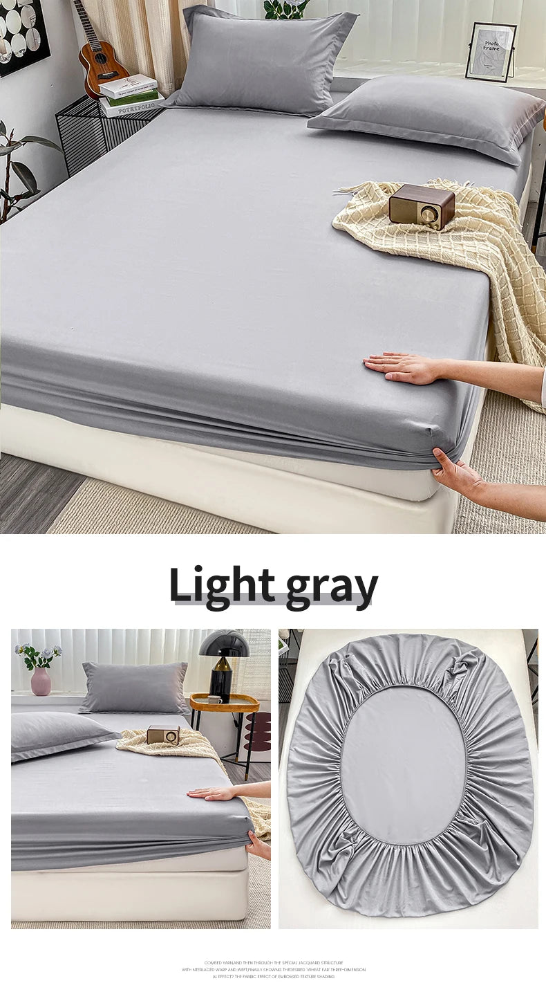 Double Bed Sheets Couple Elastic Fitted Sheet  Microfiber  Ultra-Soft Hotel Luxury Mattresses cover Queen single king Size