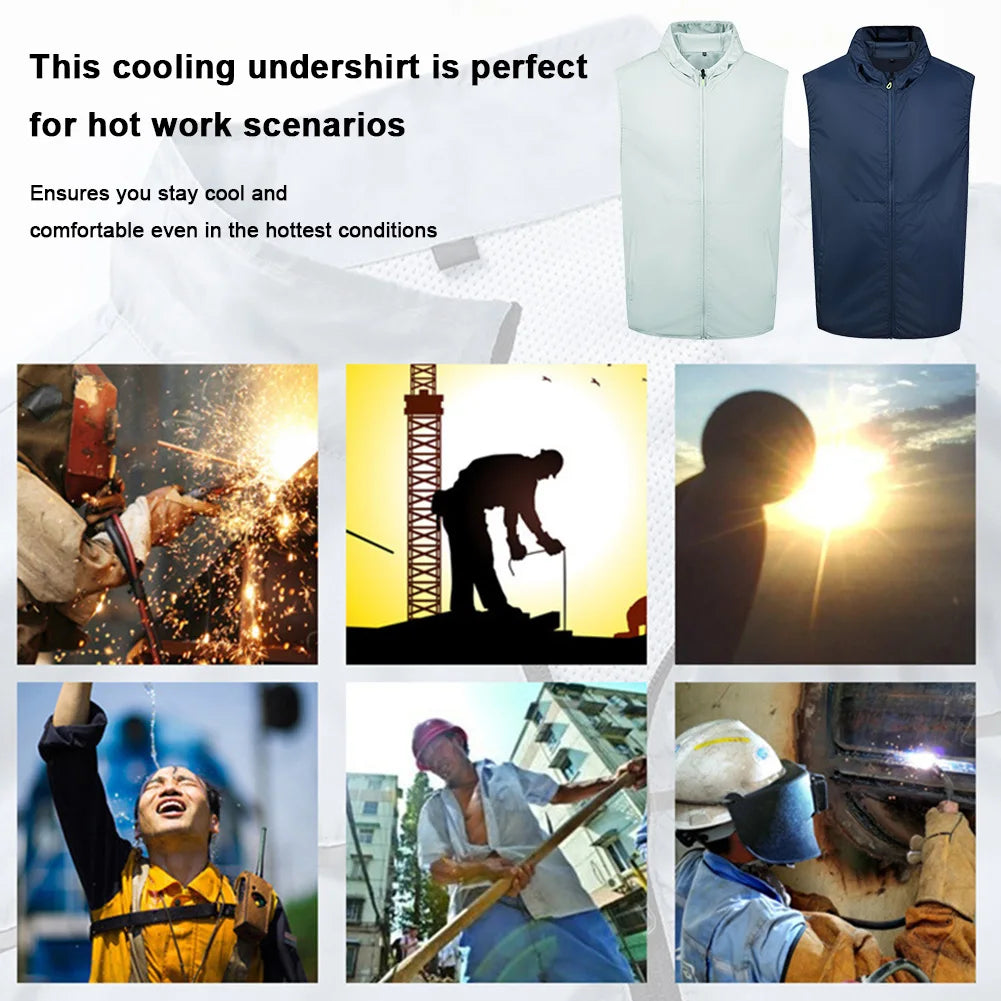 Summer Cool Vest for Men Women Cooling Vest Cooling Work Clothes for High Temperature Work Fishing Vest