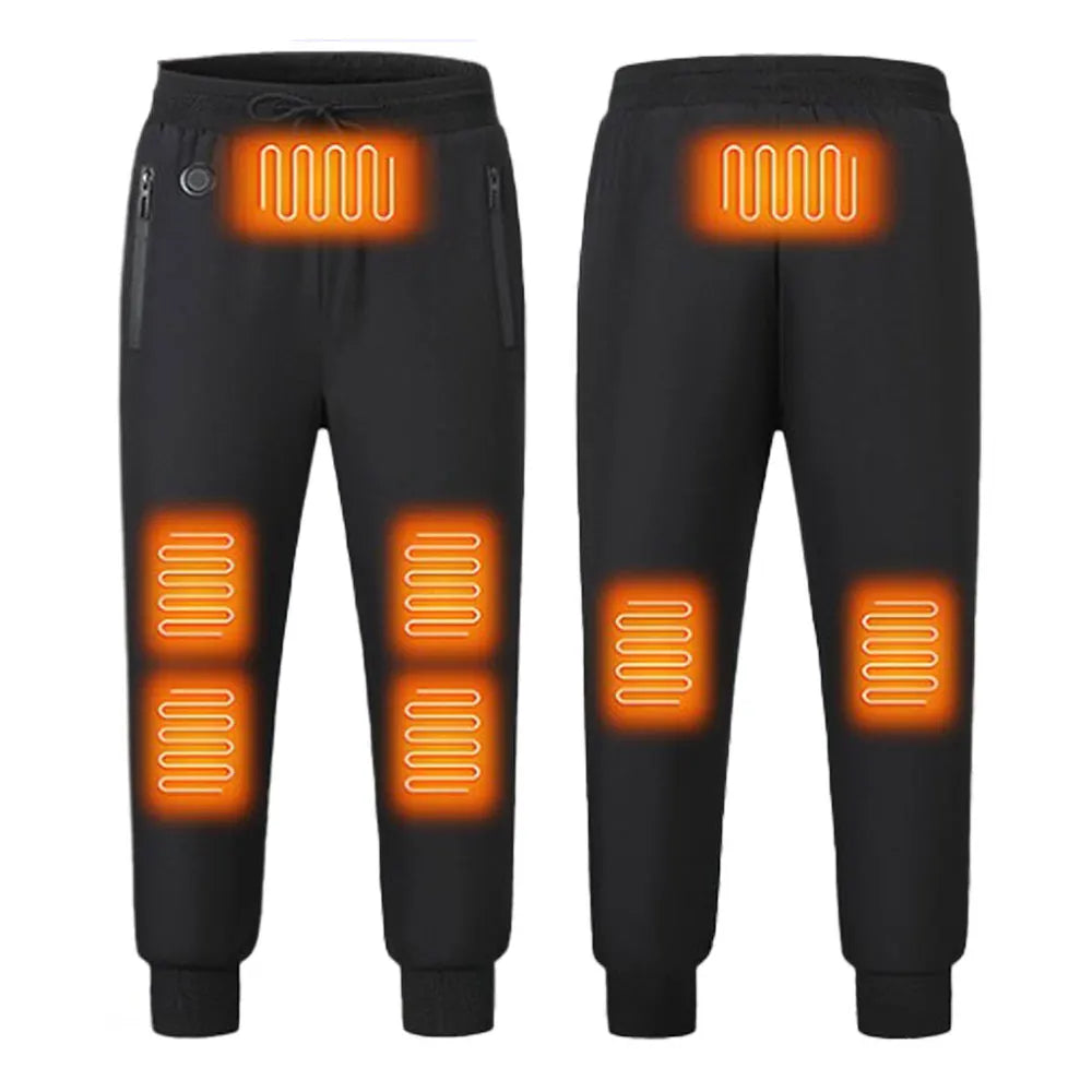 Vintertermiske turbukser Varmeundertøy USB Elektrisk 8 Områder Oppvarmede Bukser Skiklær Varmeapparat Sportstermiske Varmebukser