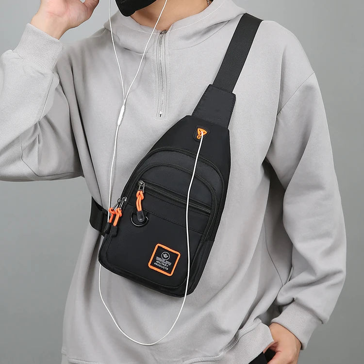 Bolso de hombro para hombre, de ocio al aire libre, para senderismo y bicicleta, bandolera deportiva impermeable, mochila de viaje, bolso de pecho para hombre, bolso de hombro