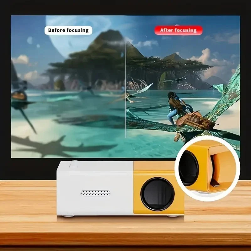 Portable Mini Projector 500 Lumens 3D 4:3 Ratio Suitable For Office And Home Theater Scenes To Enhance The Movie Experience