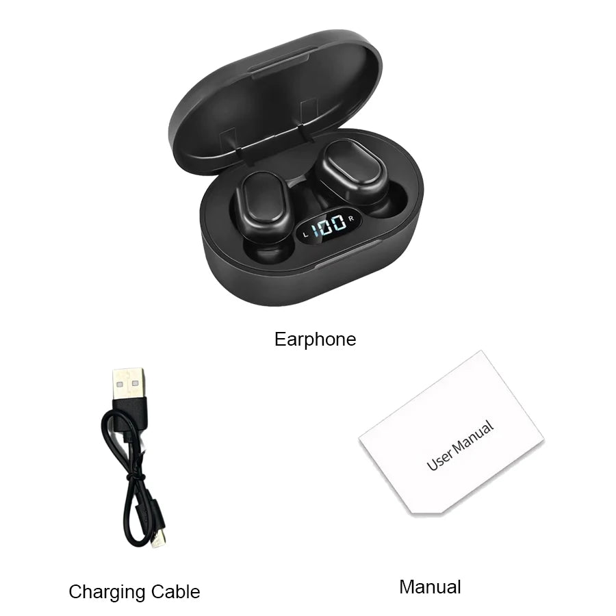 E7S TWS Wireless Headphones Bluetooth Earphones HIFI Lossless Sound Headsets Sport Waterproof Earbuds For All Smartphones