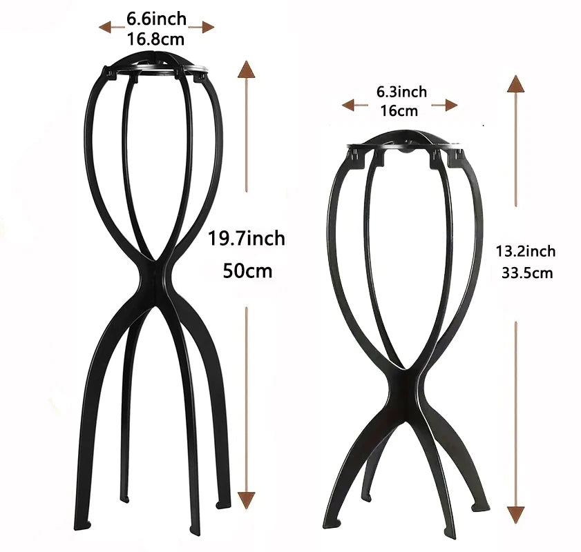 2-Piece Collapsible Wig Stand Set