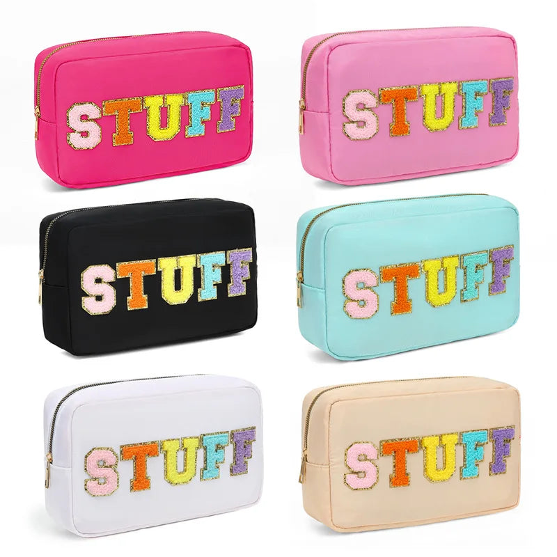 Makeup Bags Women Travel Cosmetic Bag Stuff Letter Toiletry Bag Organizer Waterproof Fashion Female Storage Make Up Cases Pouch