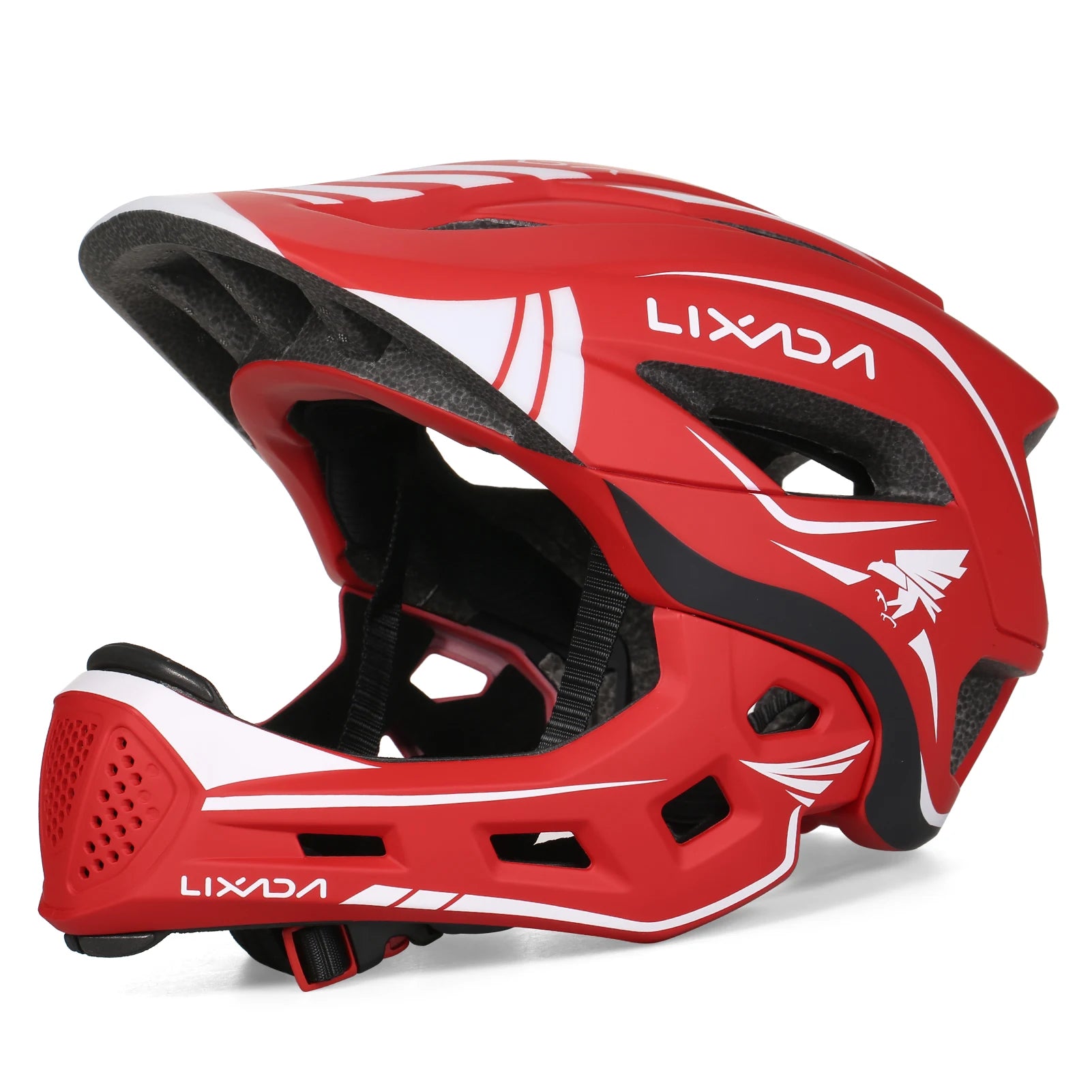 Kids Detachable Full Face Helmet Children Sports Safety Bike Helmet Protective Gear Cycling Skateboarding Roller Skating Scooter