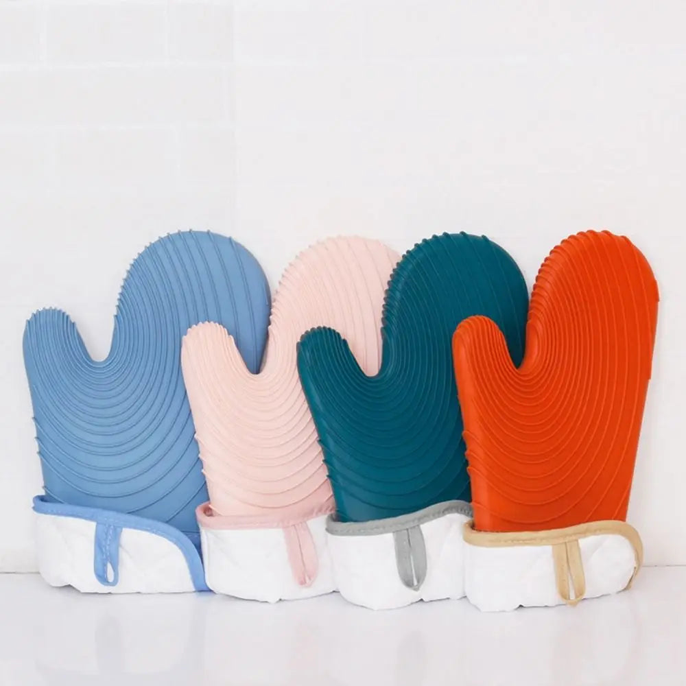 Gants de cuisine professionnels extra longs en silicone, résistants à la chaleur, anti-brûlures, flexibles et antidérapants pour la maison