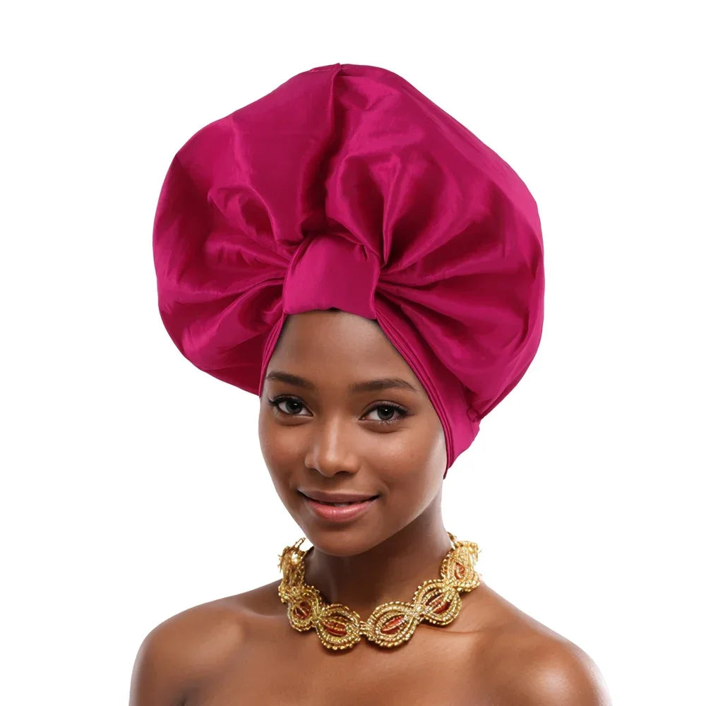 Gele Headtie Already Made African Head Wraps for Women Turban Femme Gelee Nigerian Aso Oke Bonnet Femme Diamonds Headtie 2025