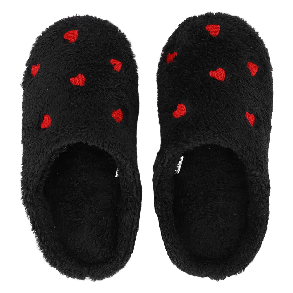 Plush Heart Slippers