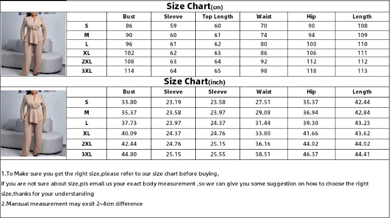 2 Two Piece Wide Leg Pant Suit for Women Formal Pants Set Elegant Wedding Party Dress Office Work Business Outfits Formal Wear