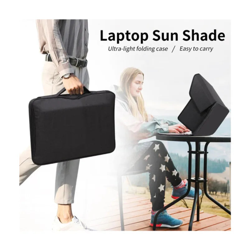 Laptop Sun Shade Privacy Screen Hood Portable Foldable Laptop Bag Outdoor Working for Macbook Lenovo Dell Computer Accessories