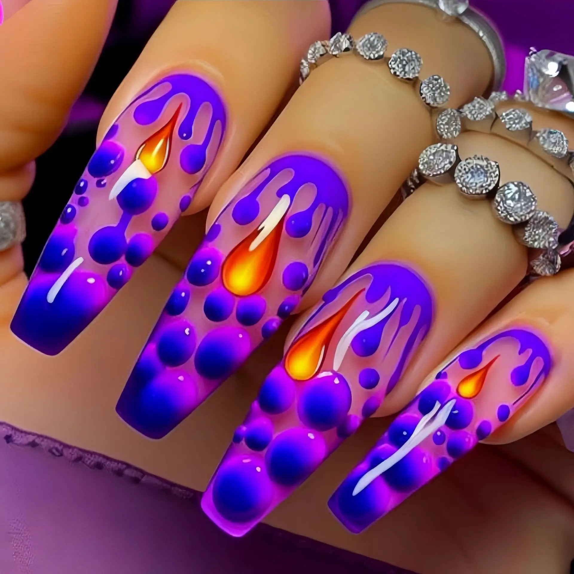 Y2K Gradient Square Press-On Nails