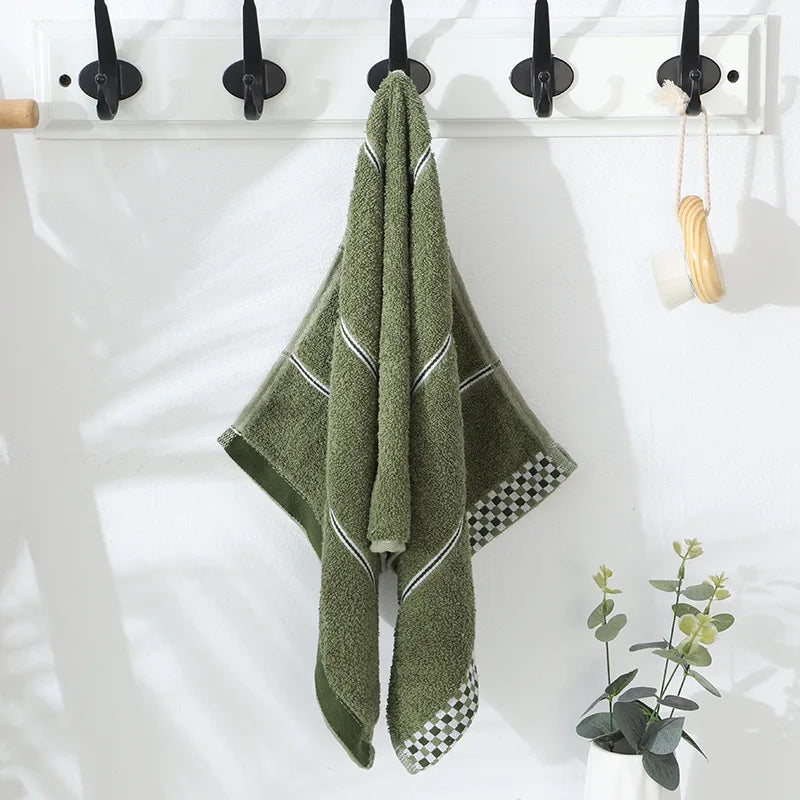 High Quality 100% Cotton Face Hand Towels for Adults Home Life Plaid Hand Towel Face Care Bathroom Sport Cotton Towel 34x74cm