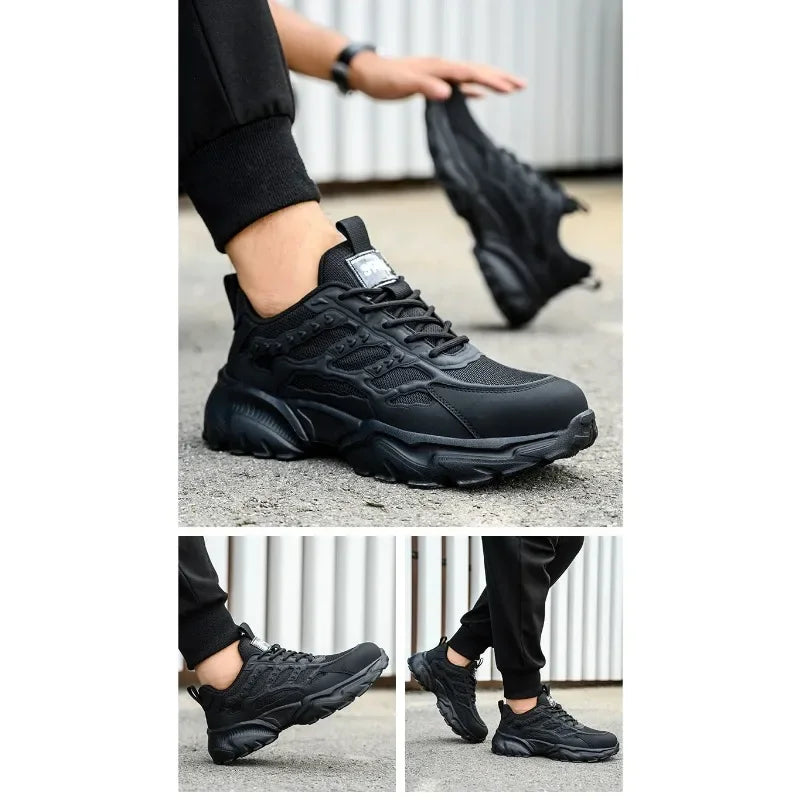 white work shoes lightweight comfortable safety shoes man women work shoes with a steel toe puncture proof safety work sneakers