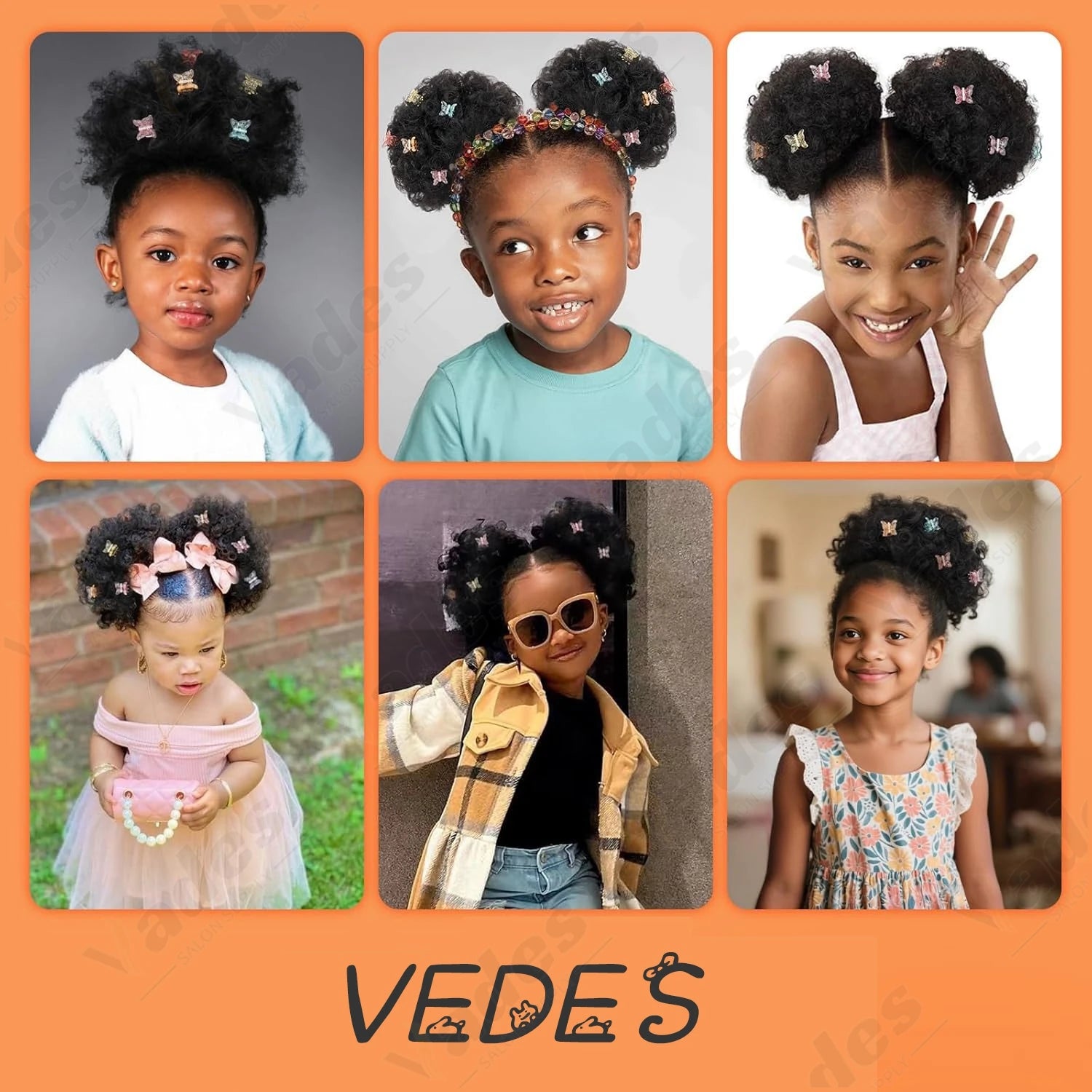 VADES HAIR Afro Puff Hair Bun Human Hair Small Drawstring Ponytail Natural Black Curly Hairpiece 4 6 8 inch One piece per pack