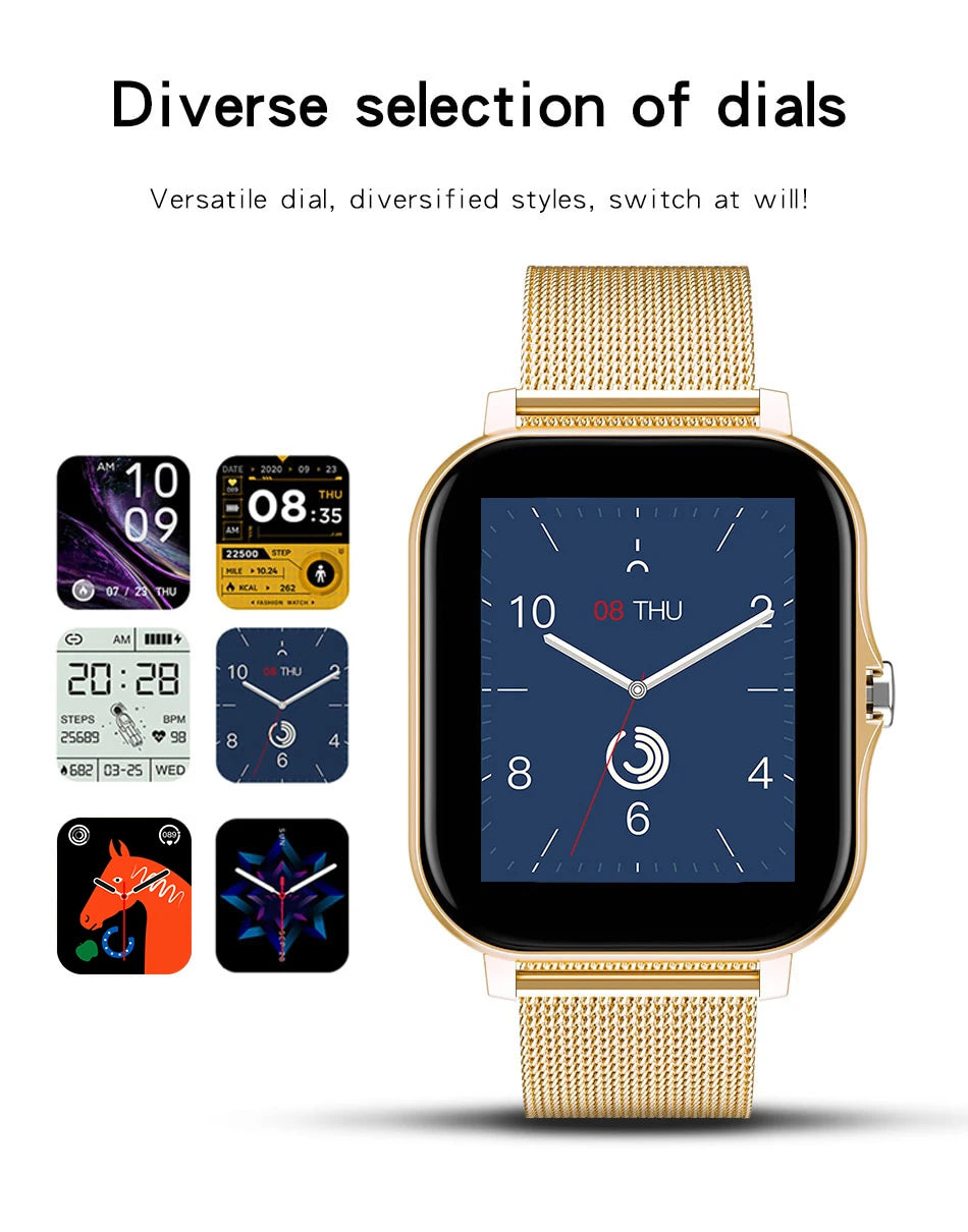 Smart Watch For Men Women Gift 1.44" Screen Full Touch Sports Fitness Watches Bluetooth Calls Digital Smartwatch Wristwatch