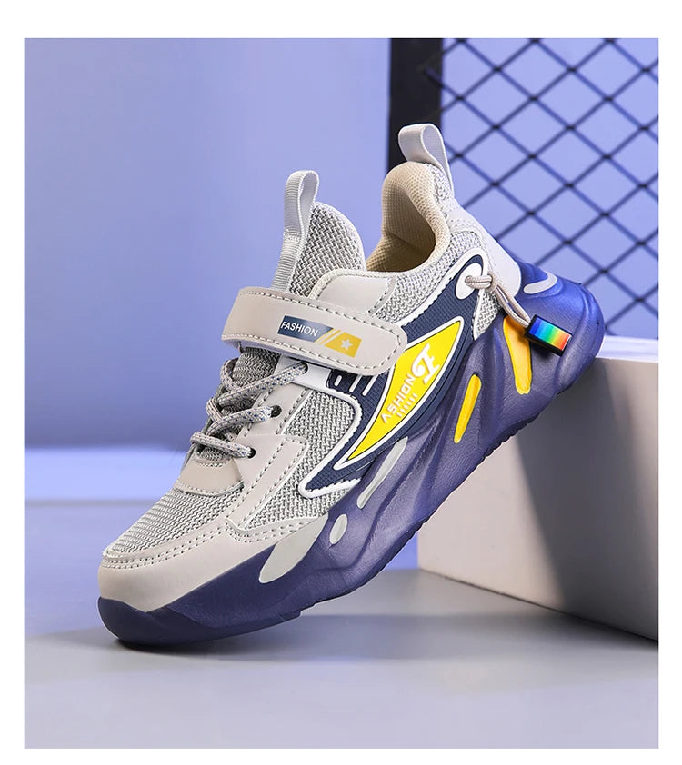 Zapatillas deportivas de malla para niños y niñas, transpirables y antideslizantes, para correr, caminar, zapatillas casuales infantiles