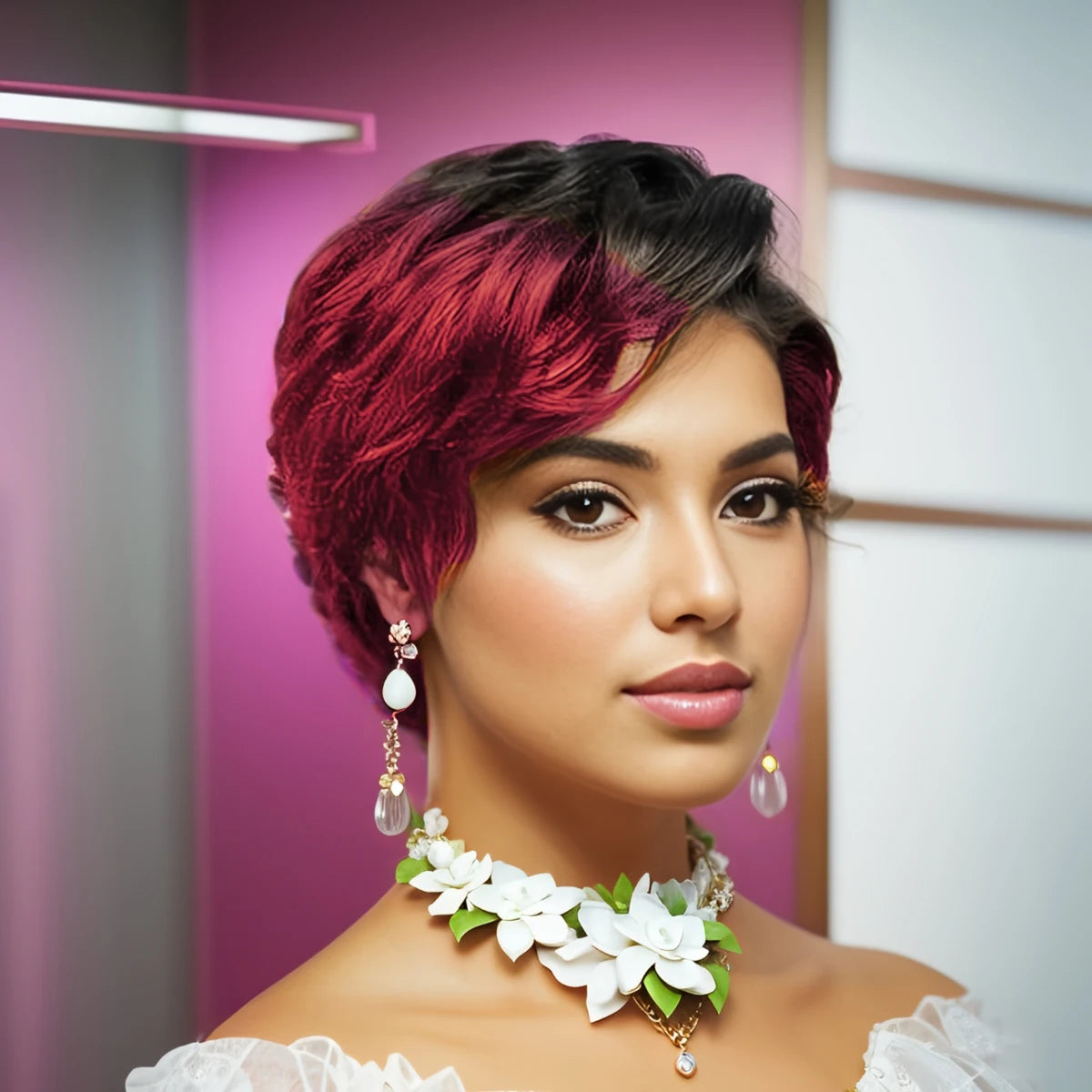 3x4 Lace Front Curly Pixie Cut Wig – Pre-Plucked Human Hair