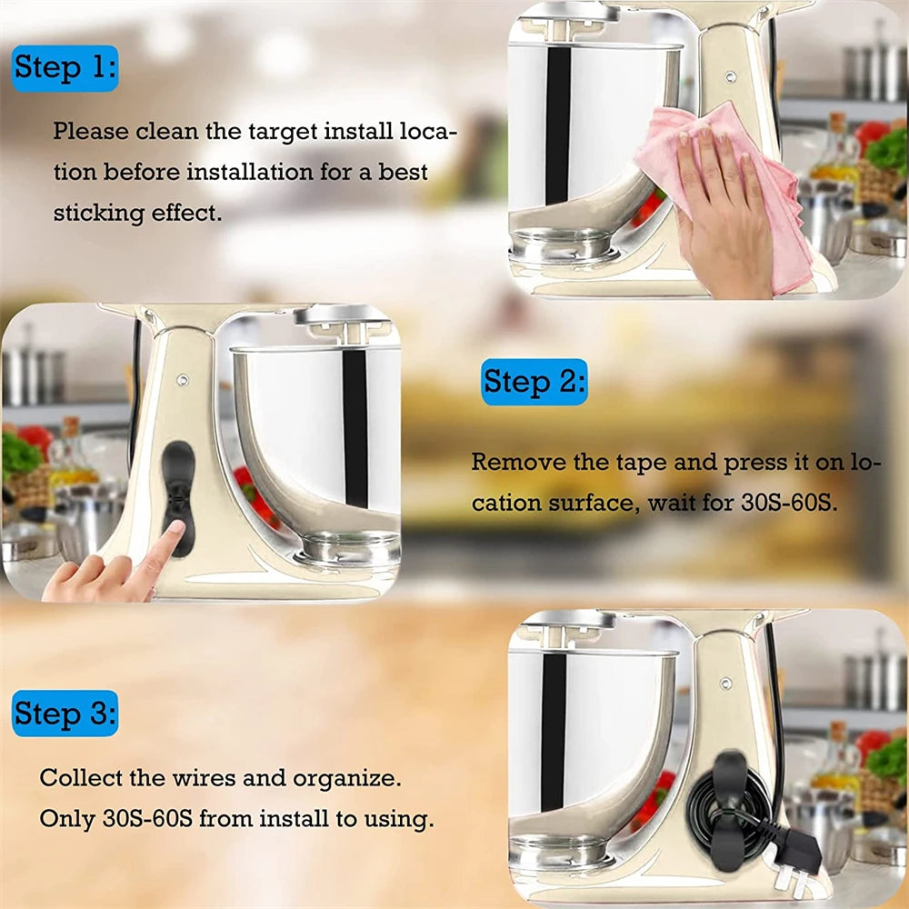 Cord Winder Organizer Kitchen Cord Wrapper Cable Management Clip Holder For Air Fryer Coffee Machine Fixer  Data Line Fixed Clip