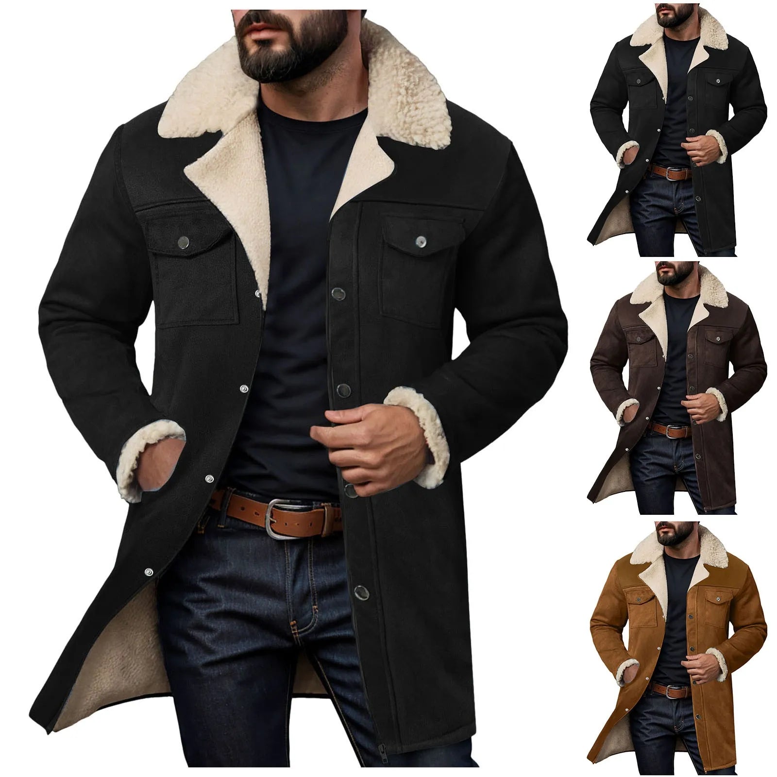 Men’s Suede Fleece-Lined Jacket