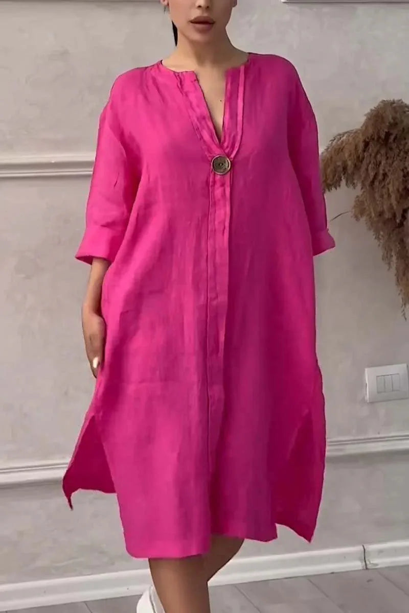 Y2k Long Sleeve Linen Maxi Dress Women Summer Summer Casual Solid Color Party Loose Long Dresses Elegant Vestidos