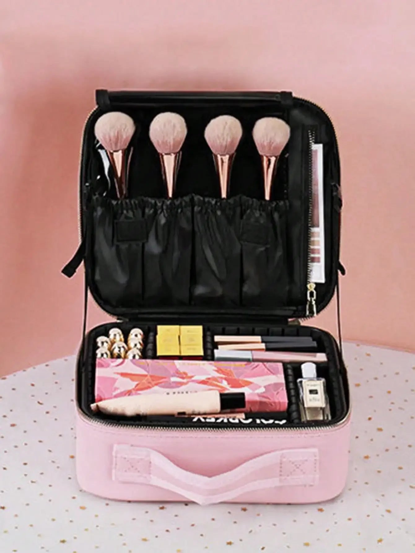 New Makeup Bag for Women Travel Waterproof Necessary Beauty Brush Embroidery Tool Storage Cosmetic Case Professional Makeup Box
