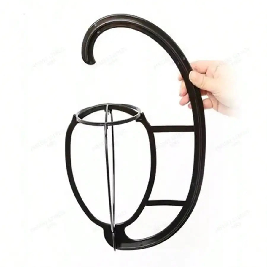 15 Inch Wig Hanger, Portable Hanging Wig Holder Stand, Collapsible Wig Display Hanger, Wig Rack for Multiple Wigs and Hats