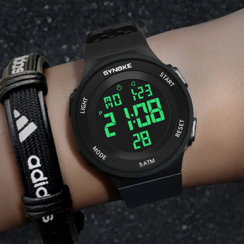 SYNOKE Women's Watch Digital Women Dress 50M Waterproof Stopwatch Sports Luminous Multifunction LED Electronic Wrist Watch Lady