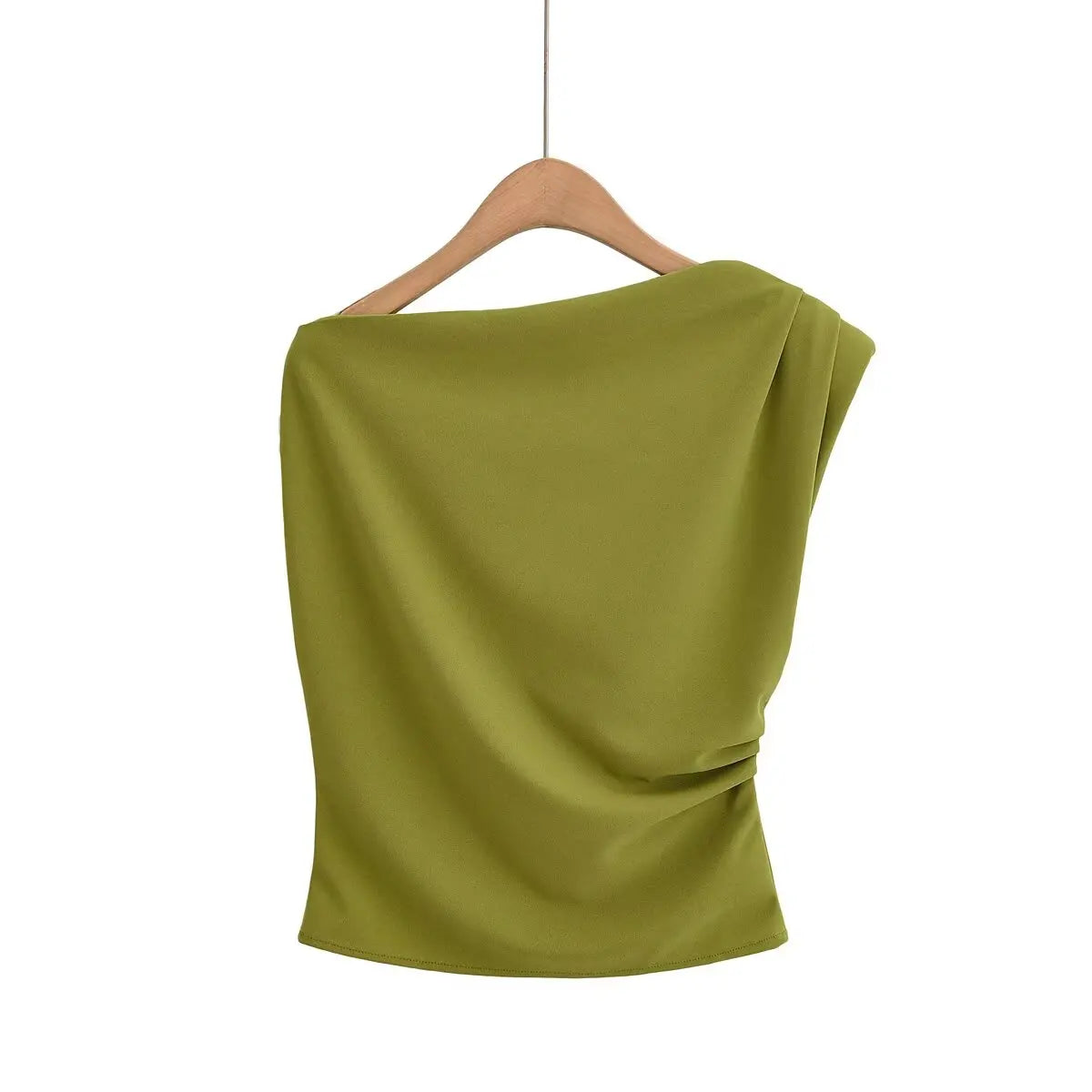 Women's Tops T-shirt Summer New Chic Slim Ruched Fashion Joker Summer T-shirt Tops Women's Street Fashion Youth Travel Tops
