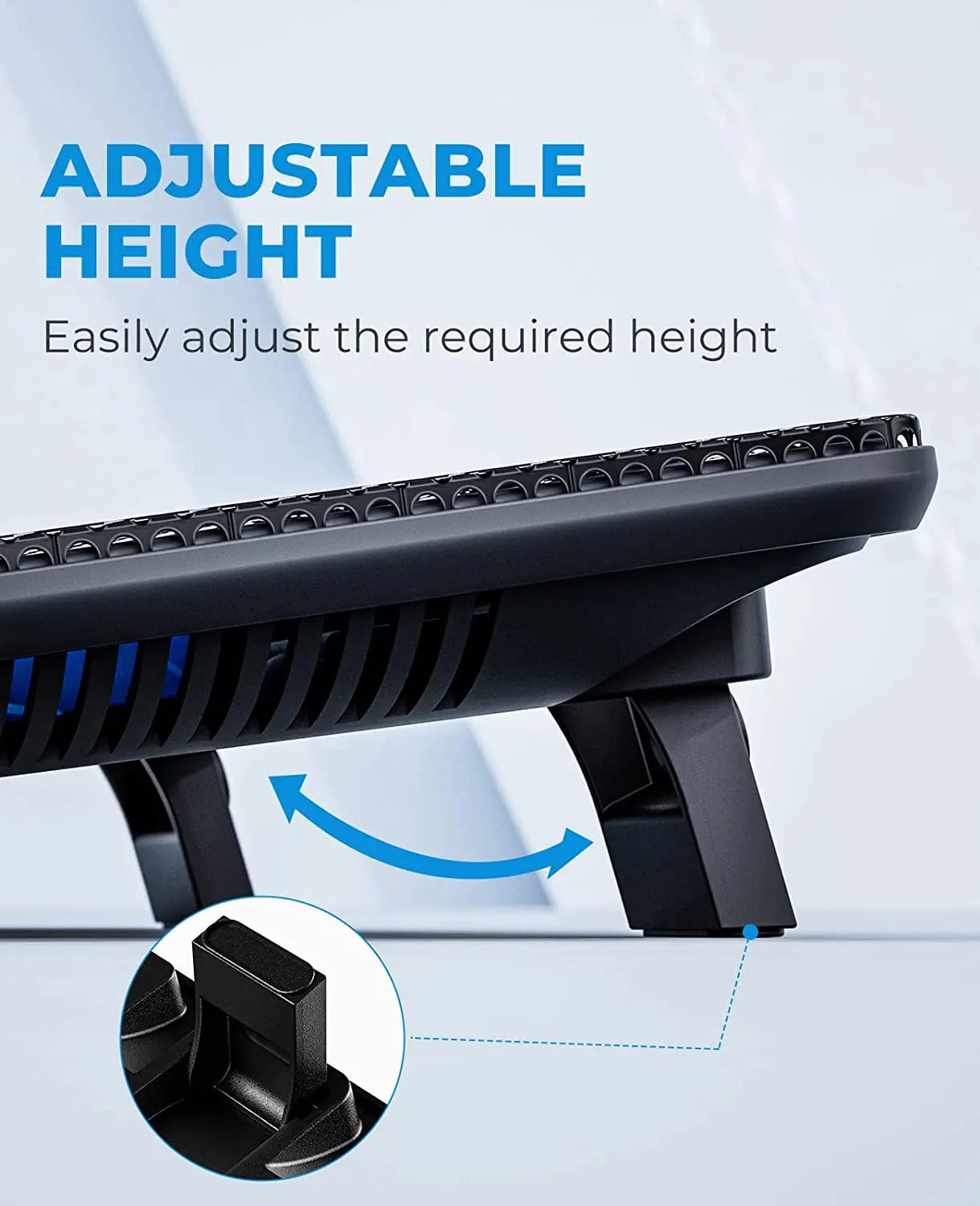 Base de refrigeración para portátil, HV-F2056, de 15.6"-17", enfriador para portátil con 3 ventiladores silenciosos para portátiles de 12-17 pulgadas, base estable y delgada para juegos