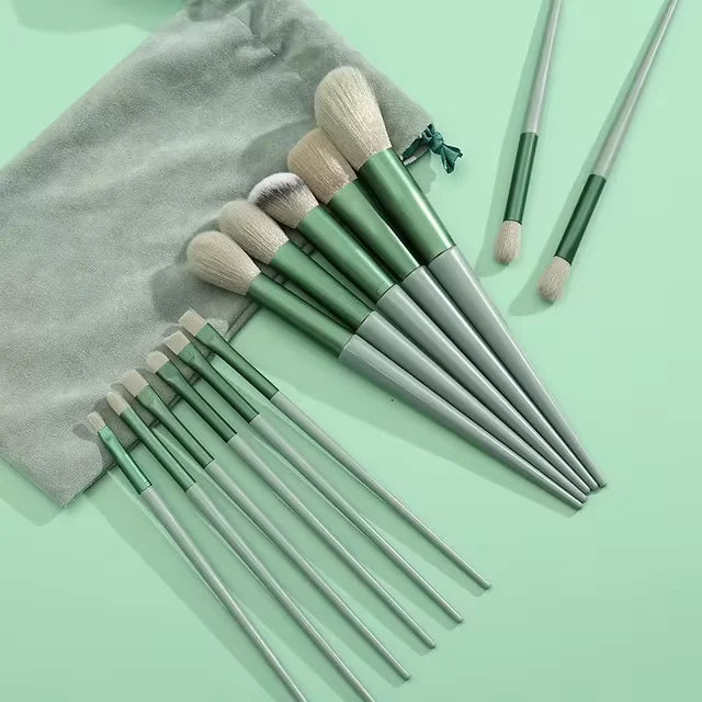 Wholesale 13PCS Makeup Brushes Set Eye Shadow Foundation Women Cosmetic Brush Eyeshadow Blush Beauty Soft Make Up Tools Bag