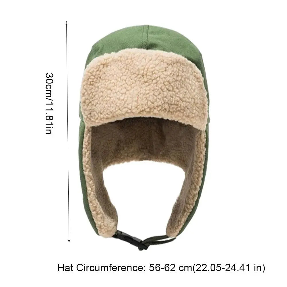 Simple Fleece Ear Protective Hat Windproof Thickened Earflap Hat Keep Warm Korean Style Lei Feng Cap Daily