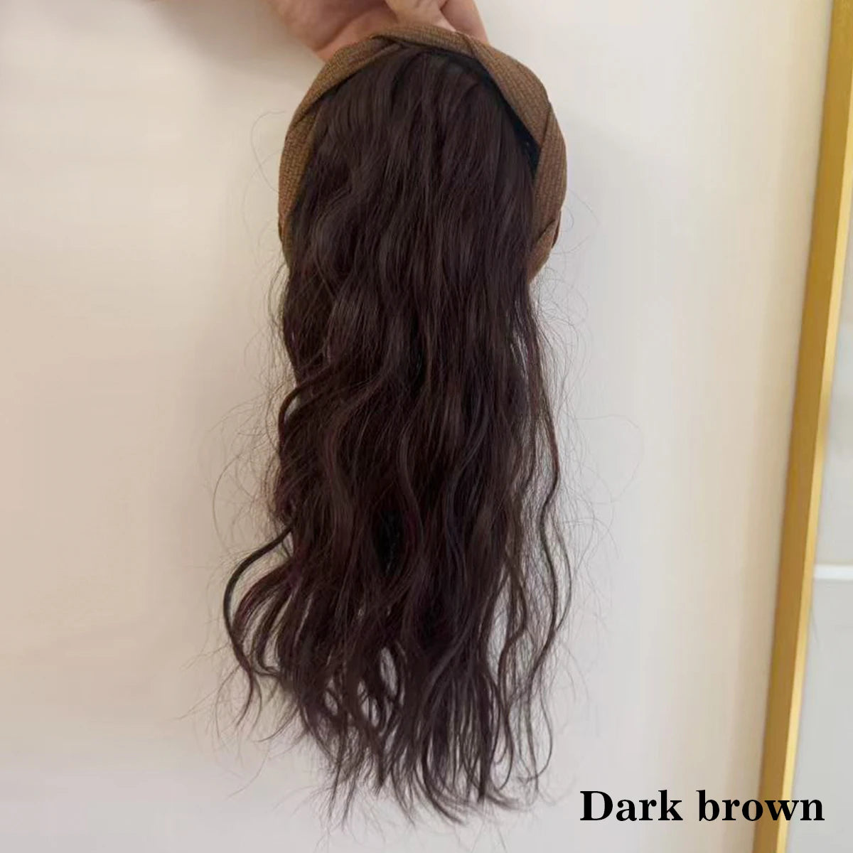 topper Bandeau synthétique cheveux bouclés tête de remplacement bloc perruque pour femmes bandeau résistant à la chaleur extension de cheveux perruque