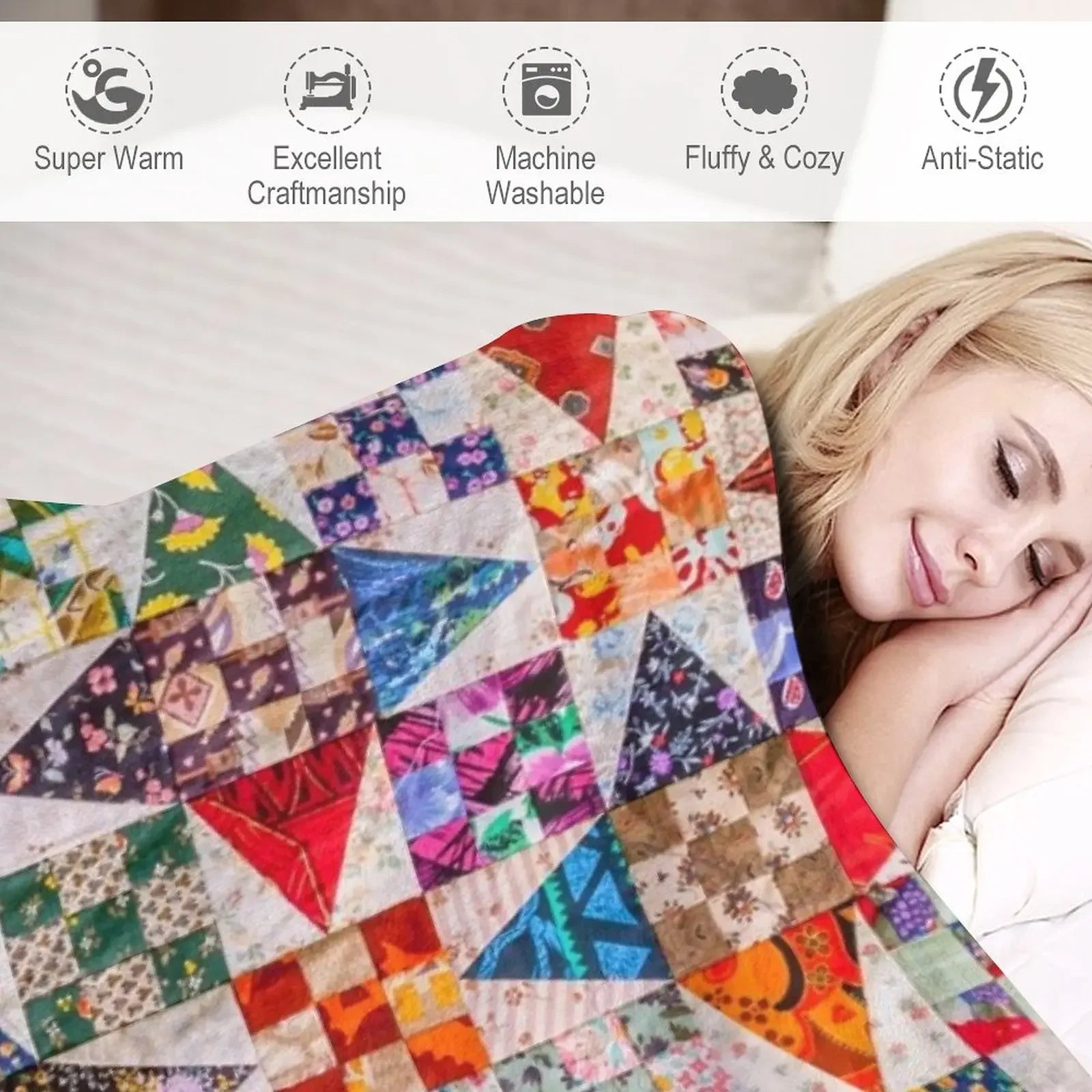 patchwork Throw Blanket throw blanket for sofa bed plaid Bed Fashionable Blanket